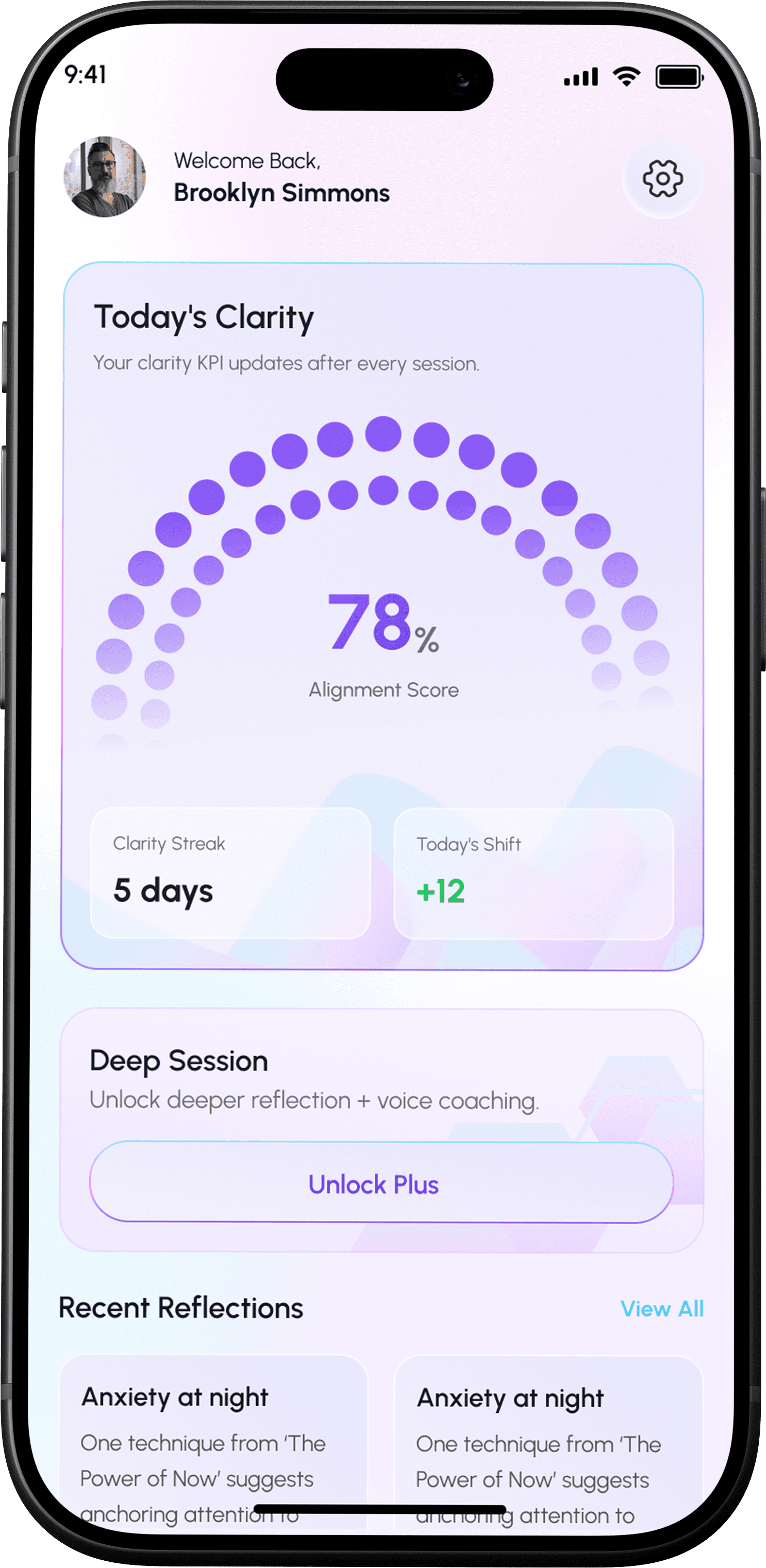 Reflektive App - Today's Clarity